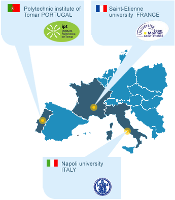 map with universities for  master of cultural landscapes