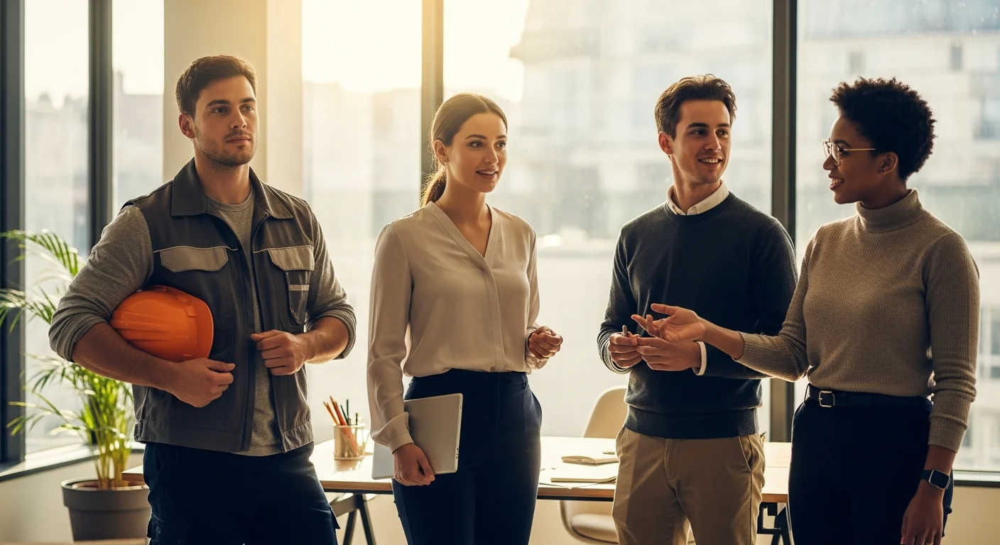 Professionnels de differents secteurs avec conventions collectives