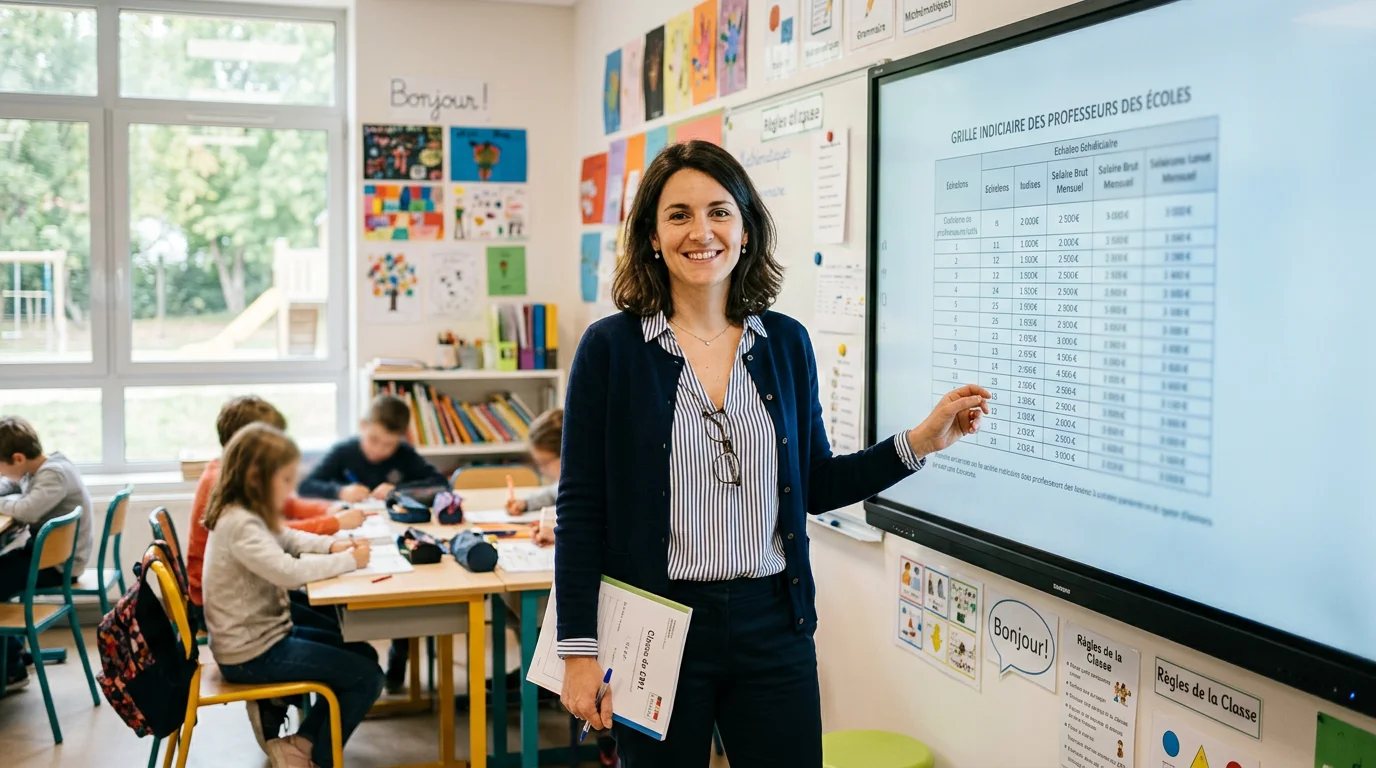 Salaire professeur des écoles : grille indiciaire, primes et évolution de carrière