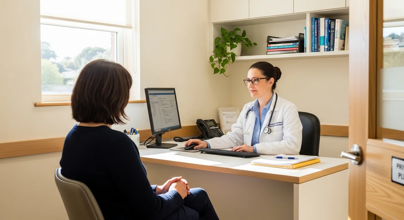 Consultation médicale en cabinet pour un arrêt de travail
