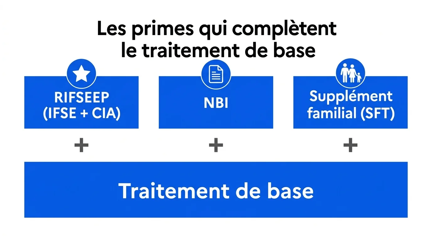 Illustration du régime indemnitaire RIFSEEP, NBI et SFT d'un agent de maîtrise territorial