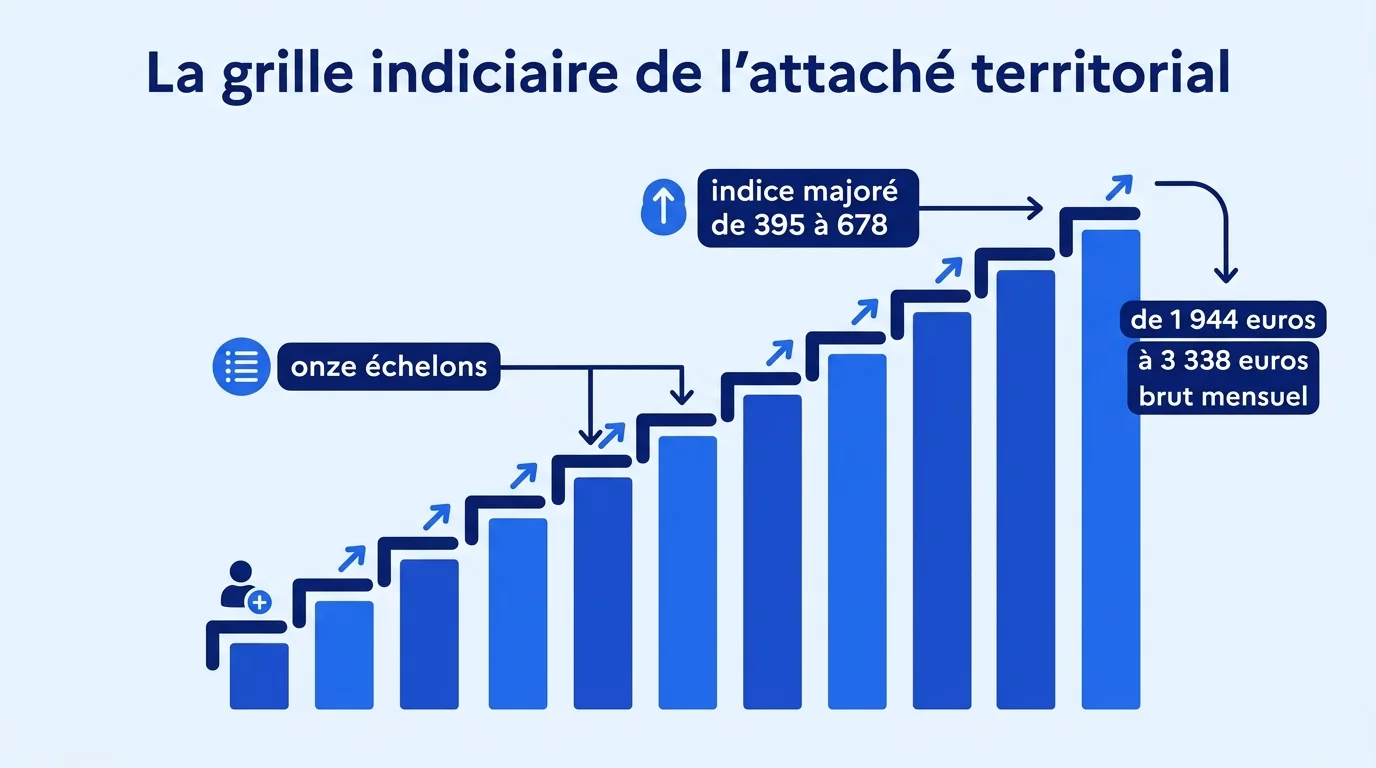 Grille des onze échelons de l'attaché territorial