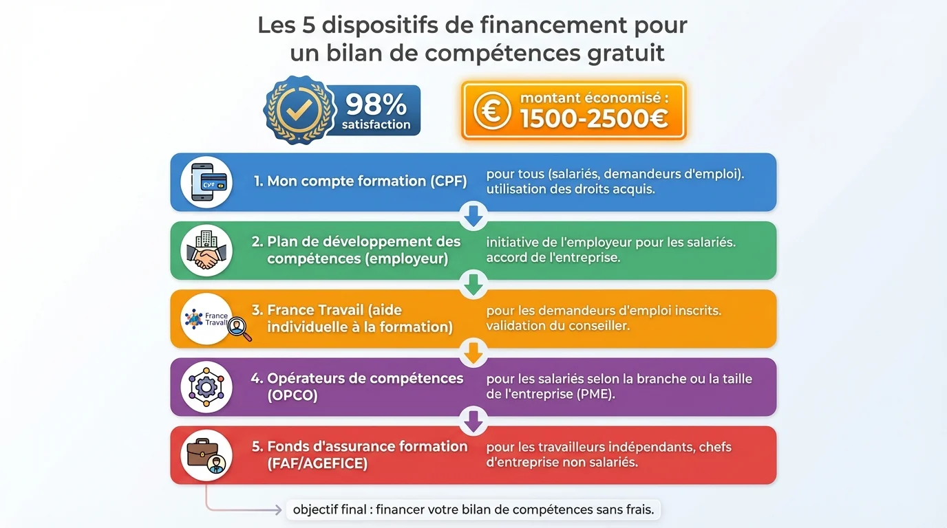 Les 5 dispositifs de financement pour un bilan de compétences gratuit