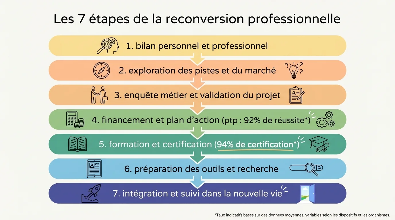Les 7 étapes de la reconversion professionnelle