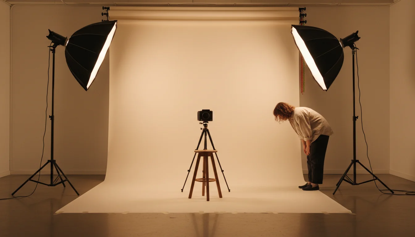 Studio photo professionnel avec eclairage continu pour seance corporate
