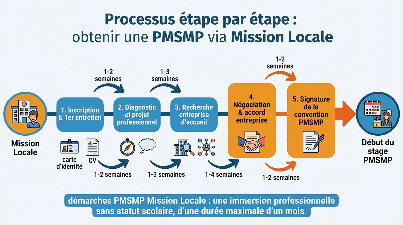 Processus étape par étape : obtenir une PMSMP via Mission Locale