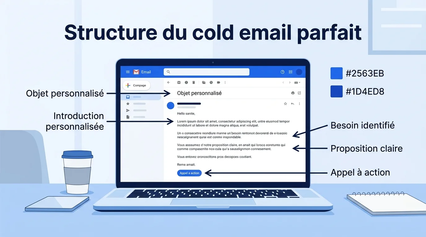 Structure du cold email parfait pour freelance