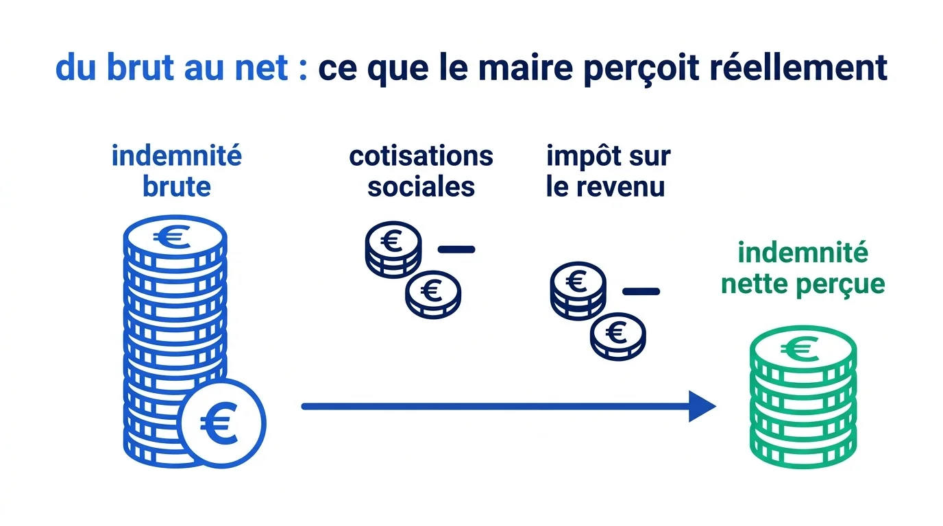 Du brut au net : cotisations sociales et impôt sur l'indemnité du maire