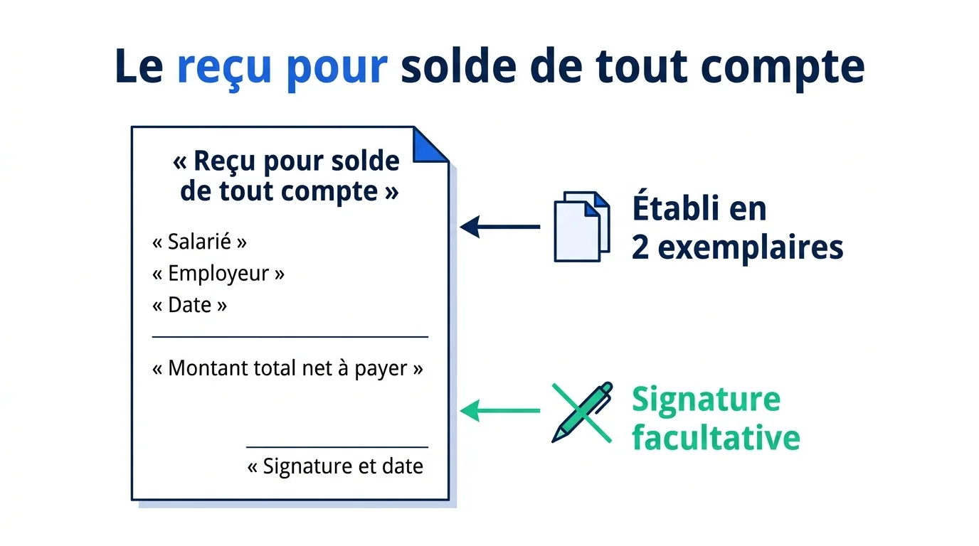 Le recu pour solde de tout compte